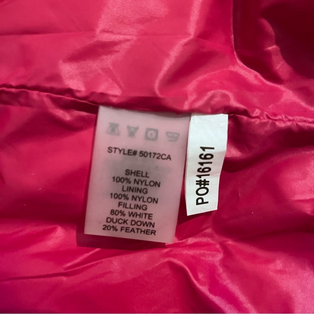 My Anorak Packable Goose Down Water Repellent Pink Vest Sz Small - Picture 6 of 8